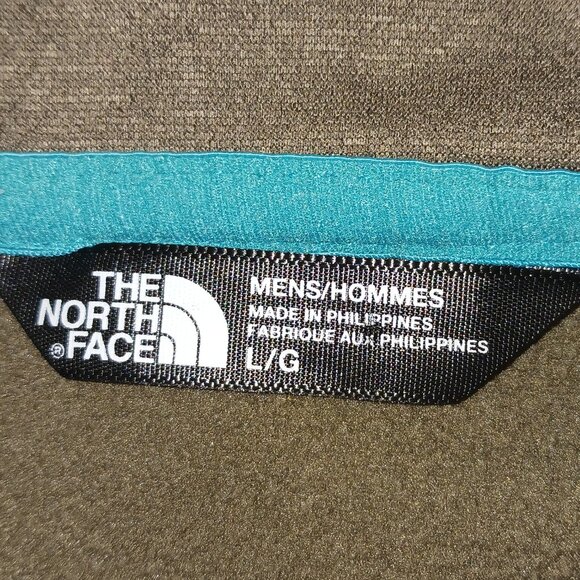The North Face Blaze 1/2 Zip Heather Brown Gray Pullover Men's size L Jacket - Picture 6 of 12